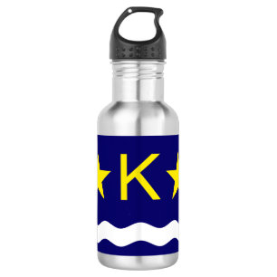 Bandera de Kinshasa, botella de agua del Congo