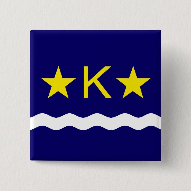 Bandera de Kinshasa, botón de retroceso del Congo (Anverso)