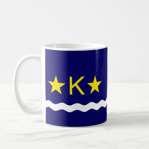 Bandera de Kinshasa, taza de café del Congo