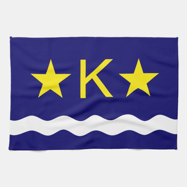 Bandera de Kinshasa, toalla del Congo (Horizontal)