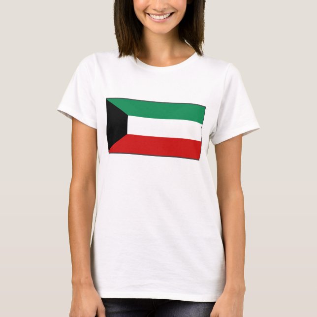 Bandera de Kuwait x Mapa camiseta (Anverso)