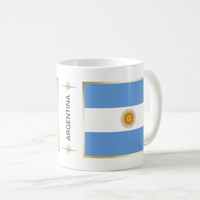 Bandera de la Argentina + Taza del mapa (Anverso derecho)