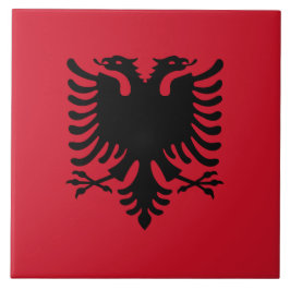 Bandera de la baldosa cerámica de Albania