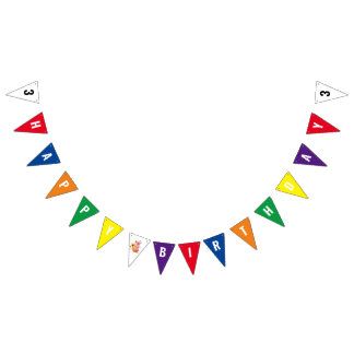 Bandera de la bandera del cumpleaños del mundo de