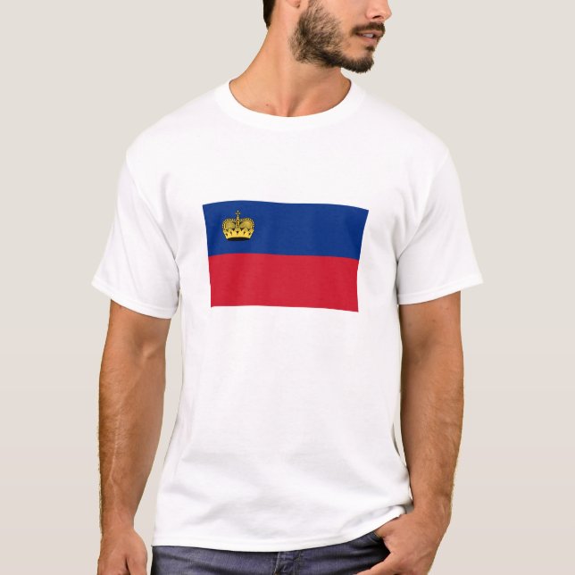 Bandera de la camiseta de Liechtenstein (Anverso)