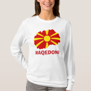 Bandera de la camiseta de Maqedoni Long Sleeve