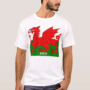 Bandera de la camiseta de País de Gales