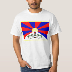 Bandera de la camiseta de Tíbet