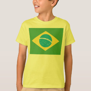 Bandera de la camiseta de un niño de Brasil