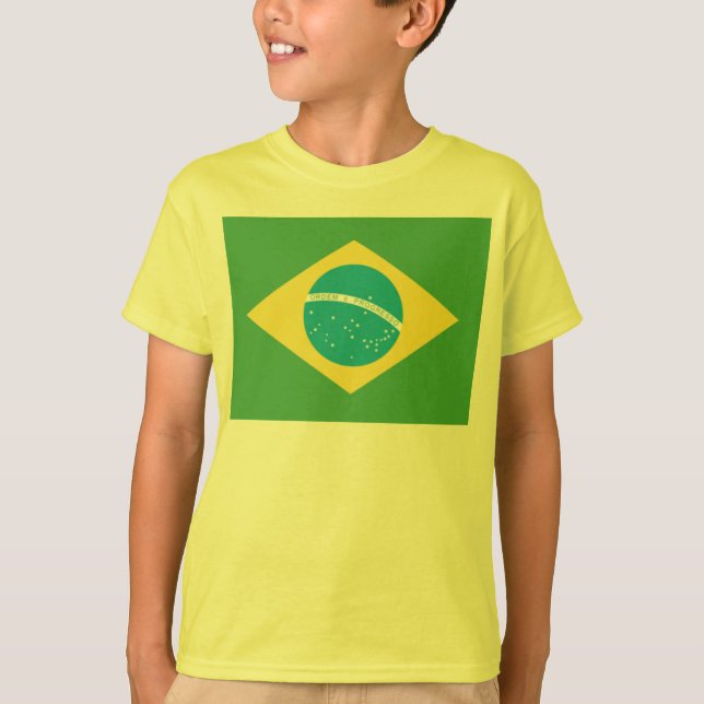 Bandera de la camiseta de un niño de Brasil (Anverso)
