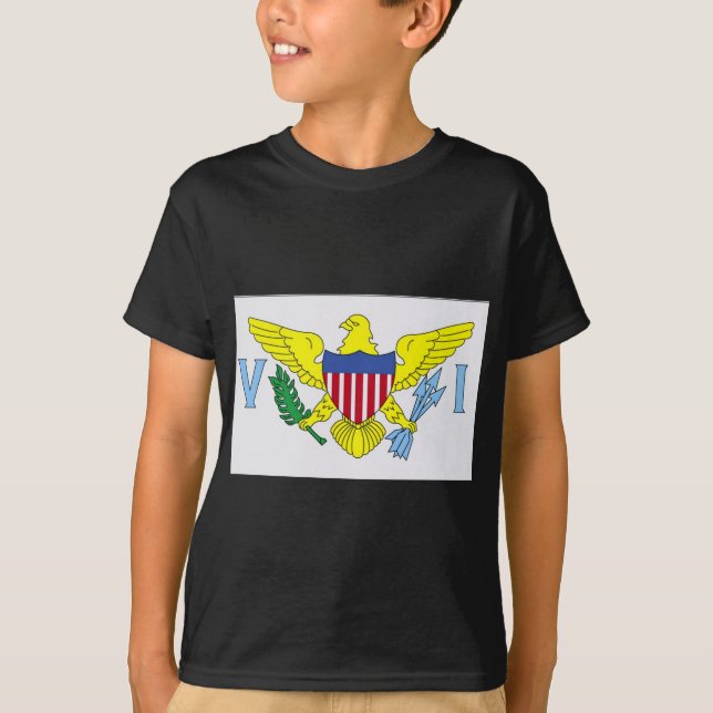 Bandera de la camiseta de un niño de las Islas Vír (Anverso)