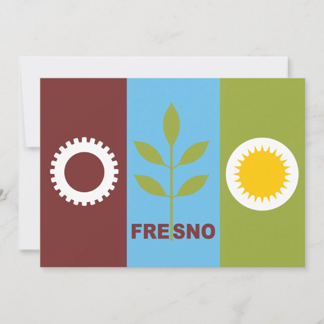 Bandera de la ciudad de Fresno (Anverso)