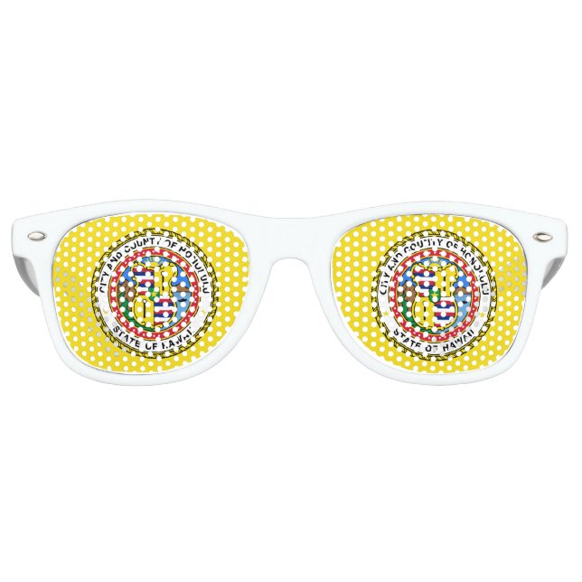 Bandera de la ciudad de Honolulu, gafas de sol ret (Anverso)