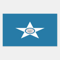 Bandera de la ciudad de Houston, Pegatina Rectangu