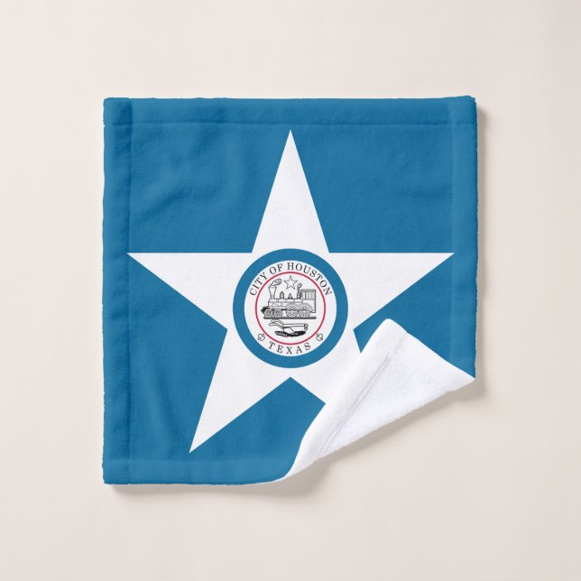 Bandera de la ciudad de Houston, Texas Wash Cloth (Toallita)