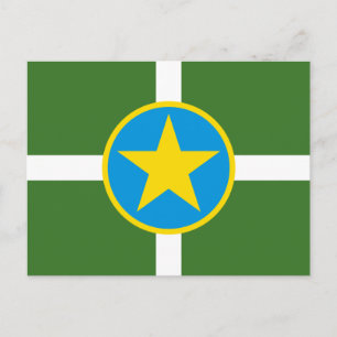 Bandera de la ciudad de Jackson, postal de Misisip