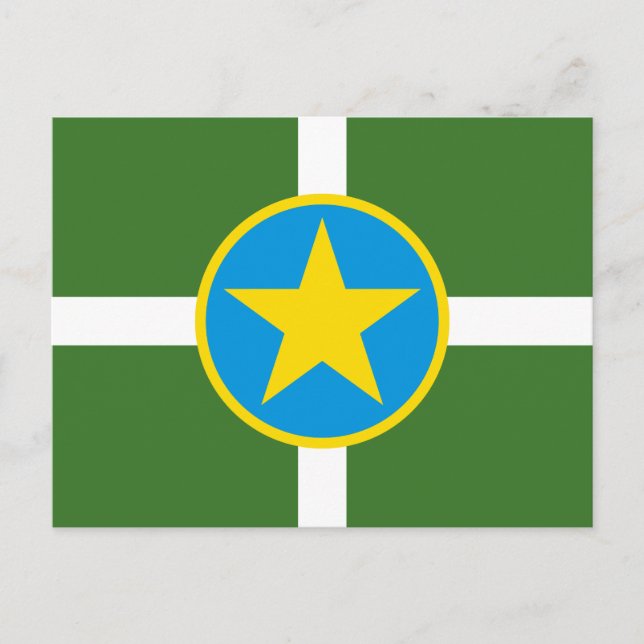 Bandera de la ciudad de Jackson, postal de Misisip (Anverso)