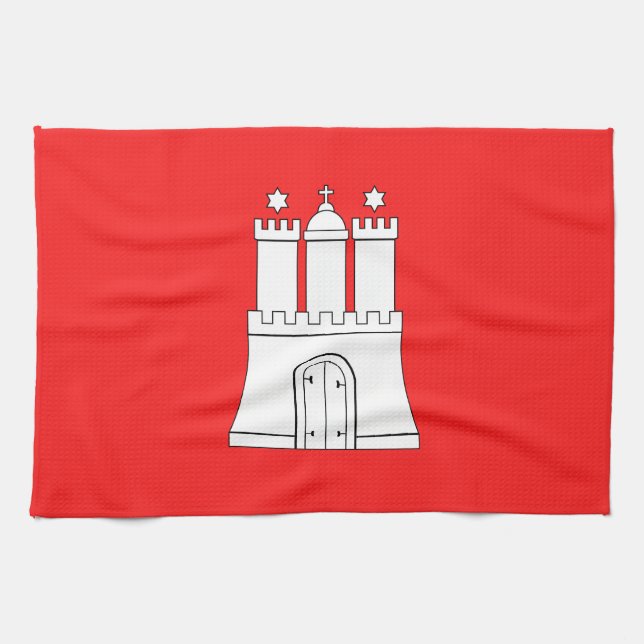 Bandera de la cocina de Hamburgo Toalla (Horizontal)