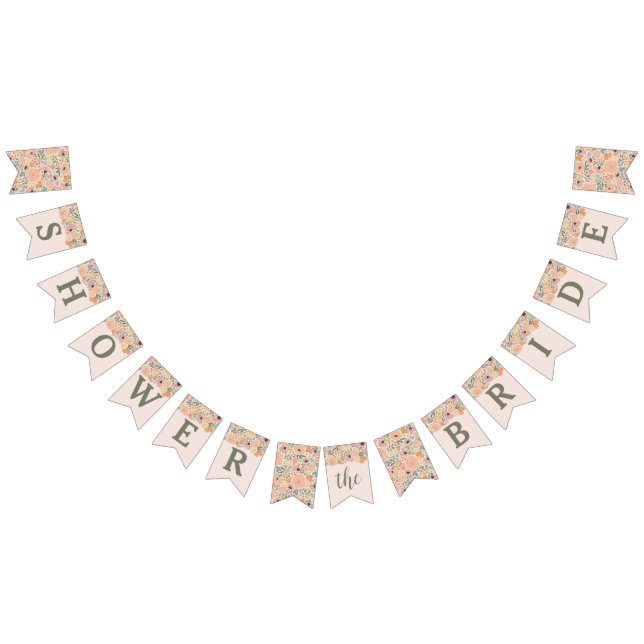 Bandera de la ducha de novia floral (Todo)