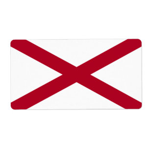 Bandera de la etiqueta de Alabama