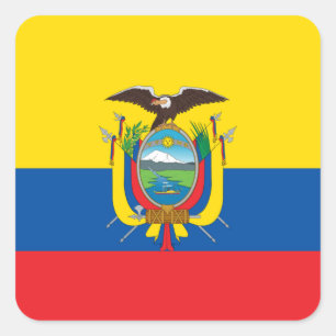 Bandera de la etiqueta de Ecuador
