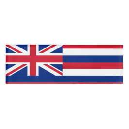 Bandera de la etiqueta de nombre hawaiano