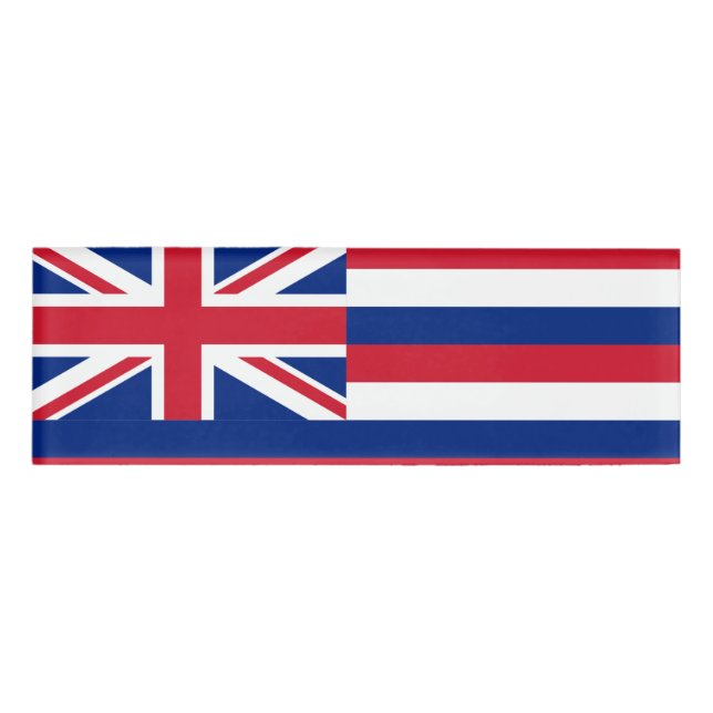 Bandera de la etiqueta de nombre hawaiano (Anverso)