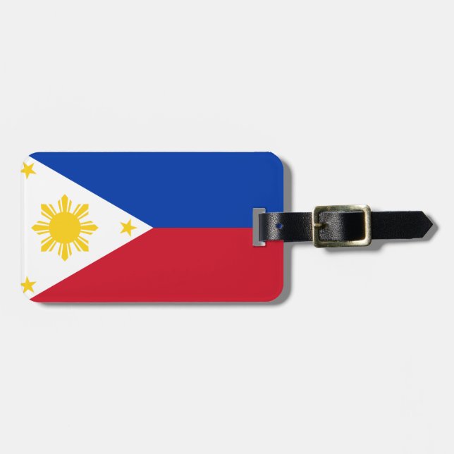 Bandera de la etiqueta del equipaje de Filipinas (Frente Horizontal)