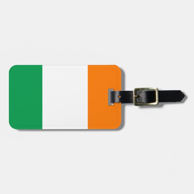 Bandera de la etiqueta del equipaje de Irlanda con (Frente Horizontal)