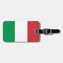 Bandera de la etiqueta del equipaje de Italia con