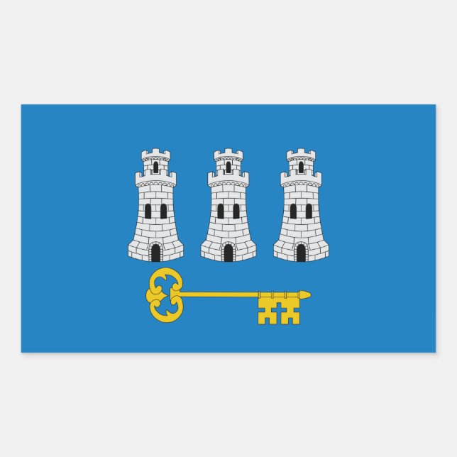 Bandera de La Habana, Pegatina rectangular de Cuba (Anverso)