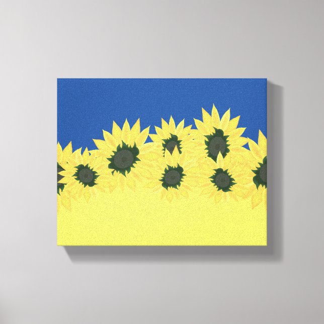 Bandera de la imagen de lienzo estirado de Ucrania (Anverso)