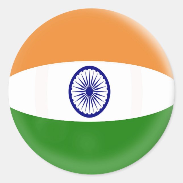 Bandera de la India de 20 pequeños pegatinas (Anverso)