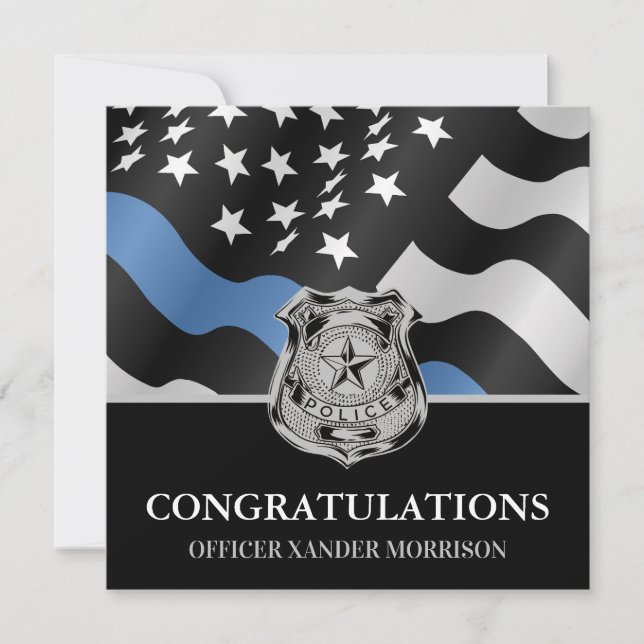 Bandera de la Línea Azul de la policía (Anverso)