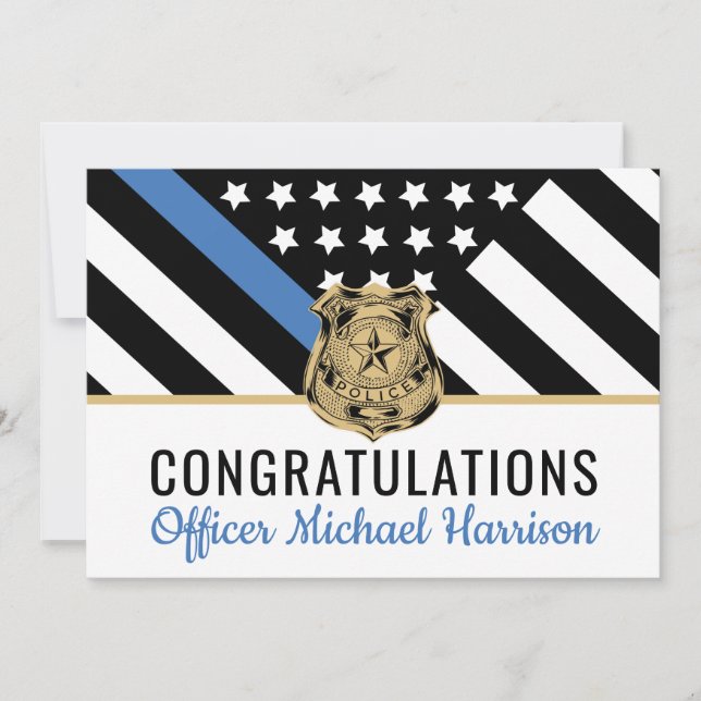 Bandera de la Línea Azul de la Policía Felicitacio (Anverso)