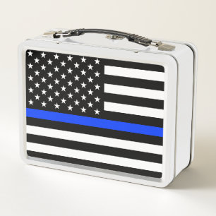 Bandera de la policía delgada de la línea azul