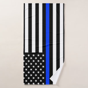 Bandera de la policía delgada de la línea azul