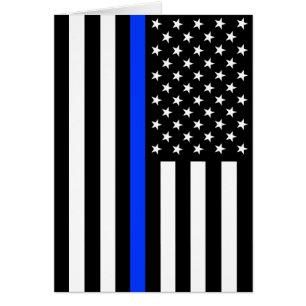 Bandera de la policía delgada de la línea azul
