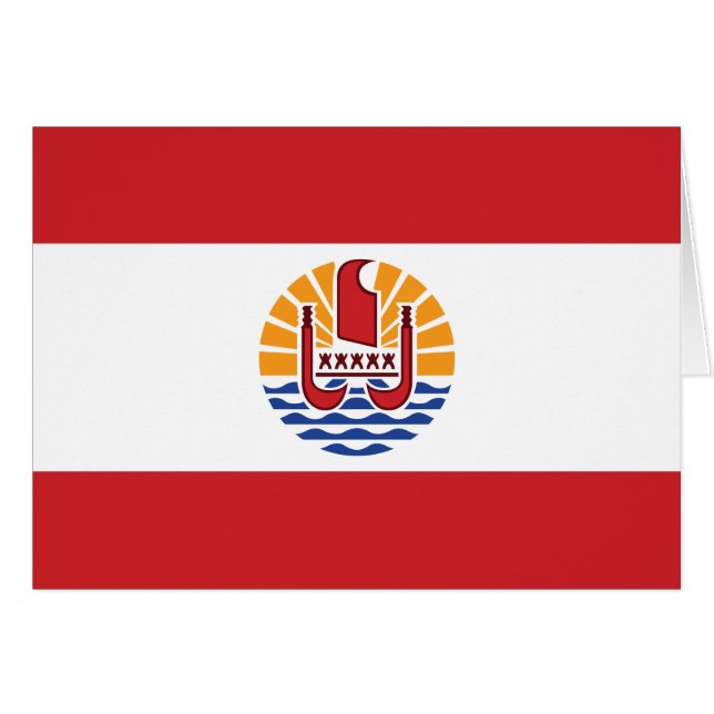 Bandera de la Polinesia Francesa (Anverso (Horizontal))