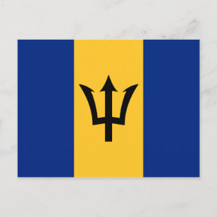 Bandera de la postal de Barbados