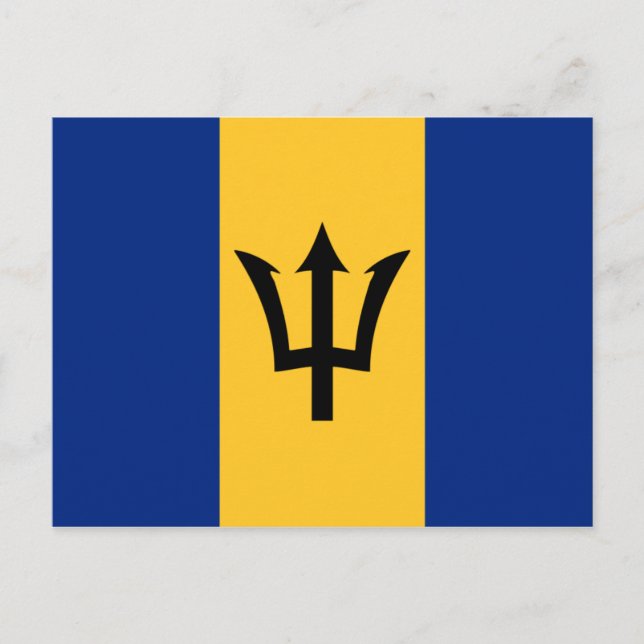 Bandera de la postal de Barbados (Anverso)