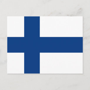 Bandera de la postal de Finlandia