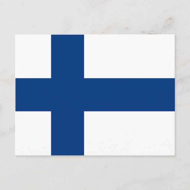 Bandera de la postal de Finlandia (Anverso)