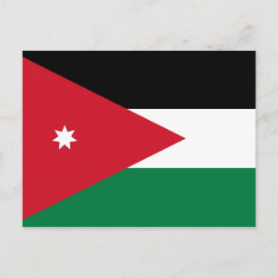 Bandera de la postal de Jordania