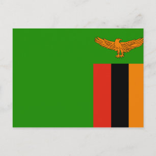 Bandera de la postal de Zambia