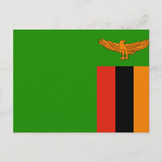Bandera de la postal de Zambia (Anverso)