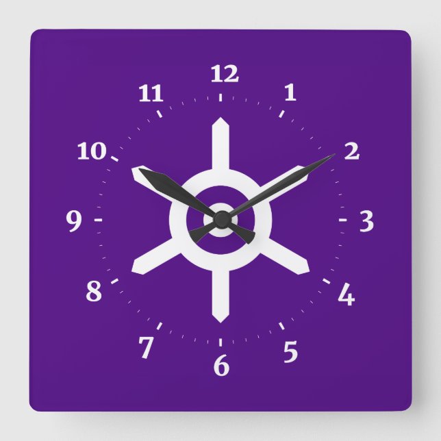 Bandera de la prefectura de Tokio, reloj de pared  (Anverso)
