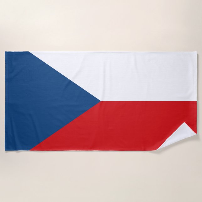 Bandera de la República Checa Toalla de Playa (Anverso)