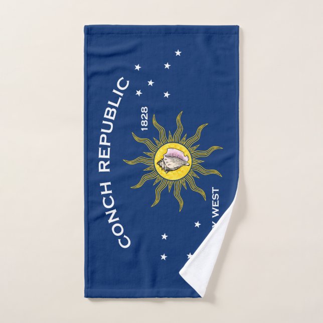 Bandera de la República de Conch Key West Florida (Toalla de mano)