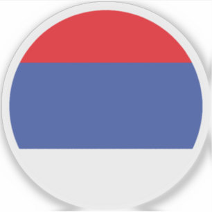 Bandera de la República de Sprska Pegatina Redonda